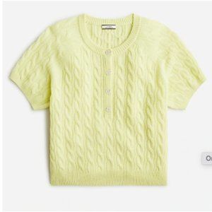 Jcrew Cashmere cable-knit henley T-shirt - New with Tag